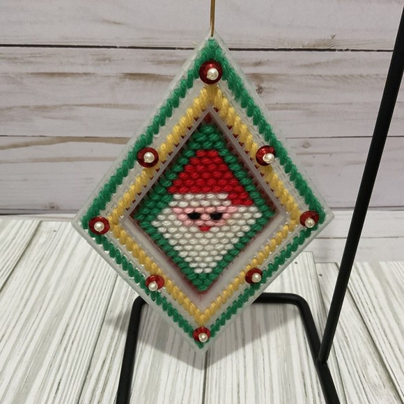 Lot of Farm House Homemade Christmas Tree Ornaments plastic canvas, misc - Picture 16 of 16